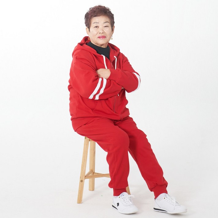 워나샵 국내제작 시니어 두줄 후드집업 세트 상하복 시보리조거팬츠 후드자켓 M4XL