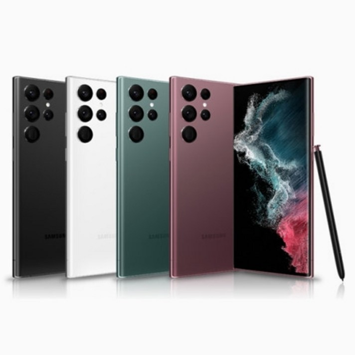 삼성전자 갤럭시 S 22 울트라 256GB SMS908 공기계 중고폰 리퍼폰, 버건디, 256GB