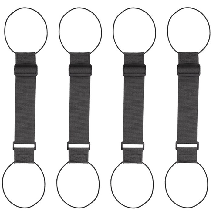 투데이리빙 4개 세트 캐리어 여행 가방 연결 밴드 고정 스트랩 길이 조절 고리형 보조 가방끈 도난 떨어짐 방지 잠금 벨트
