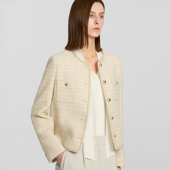 쉬즈미스 브레이드 라인 트위드 자켓 SWWJKP12080