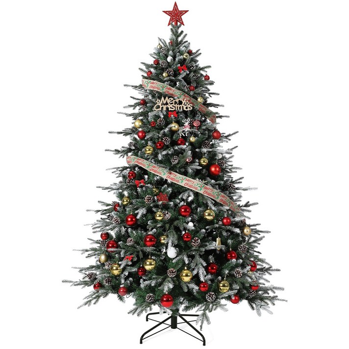 임박할인가르브이 크리스마스 무장식 트리 전나무 스노우 코팅, 150cm