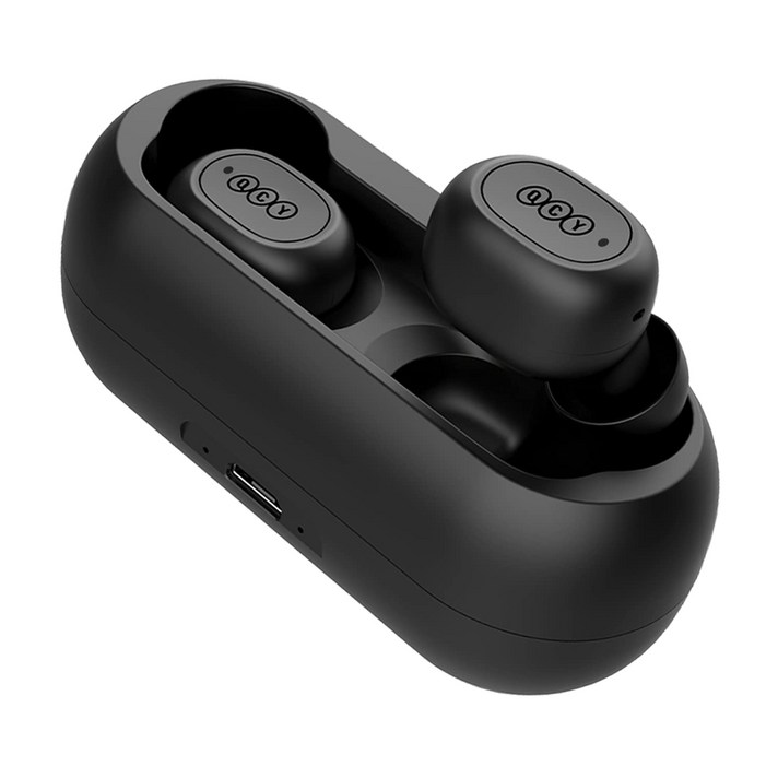 QCY T1CPro Bluetooth 5.3 T1 ENC 무선 이어폰 블랙 시리즈 4세대 물리 버튼 노이즈