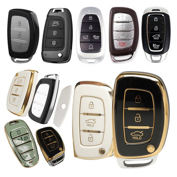 바이어블 현대 호환 차량용 TPU 풀커버 키케이스 키홀더 키커버  쏘나타 넥쏘 그랜저 아반떼 투싼 제네시스 쿠페