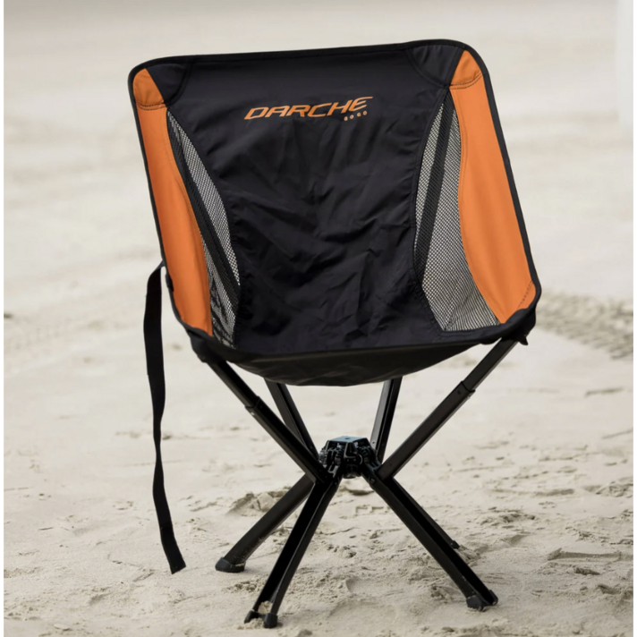 다치 고고 접이식 캠핑의자 휴대용 야외 레저 의자, 1개, 블랙오렌지포인트