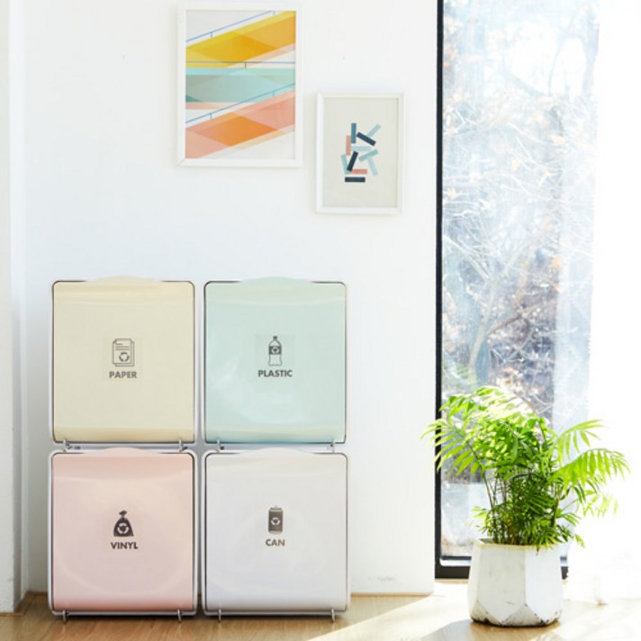 11 센스큐 다용도 인테리어 매직큐브 가정용 분리수거함 32L X 2개