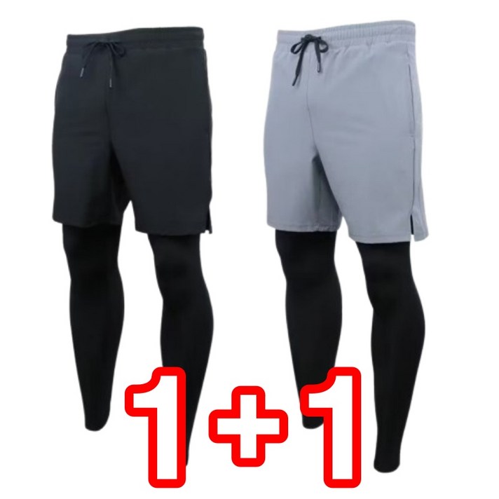 1+1 일체형 반바지 레깅스