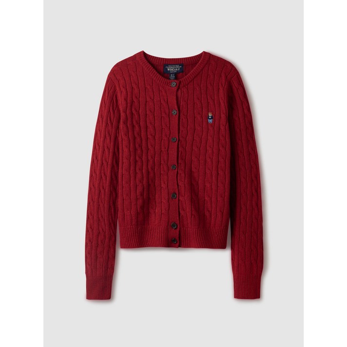 후아유 여성 Steve Cable Cardigan WHCKE4901F 후아유 여성 Steve Cable Cardigan WHCKE4901F