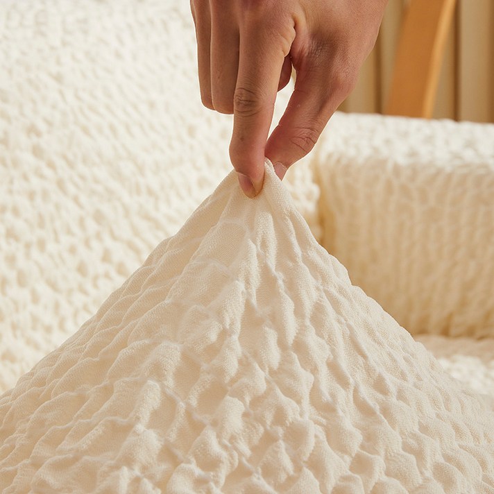 올온 탄성 시어서커 쇼파커버, 아이보리, 1개