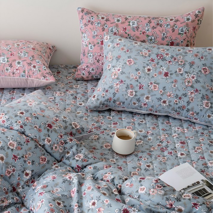 드림베딩 국내산 꽃무늬 사계절 차렵이불