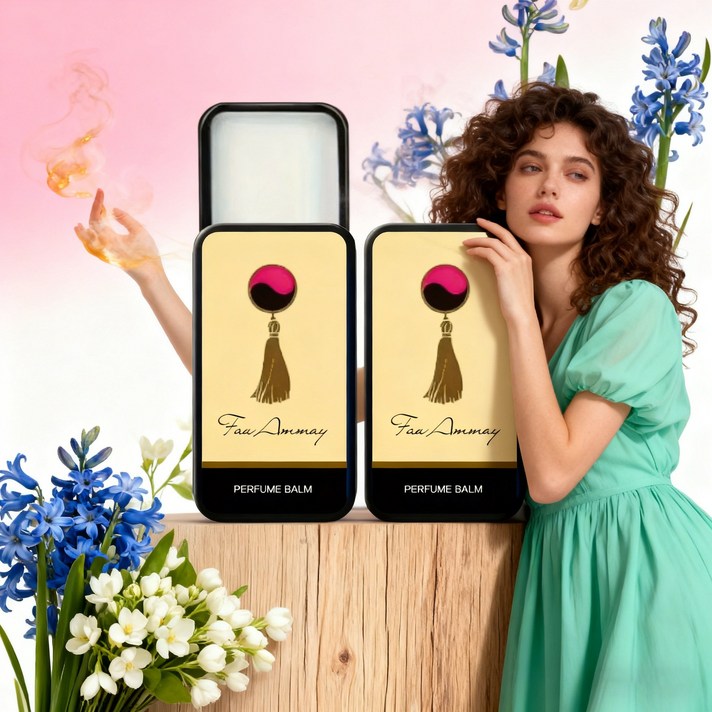 오래 지속되는 은은한 향기, 휴대와 사용이 간편한 여성 고체 향수, 1개, 15g