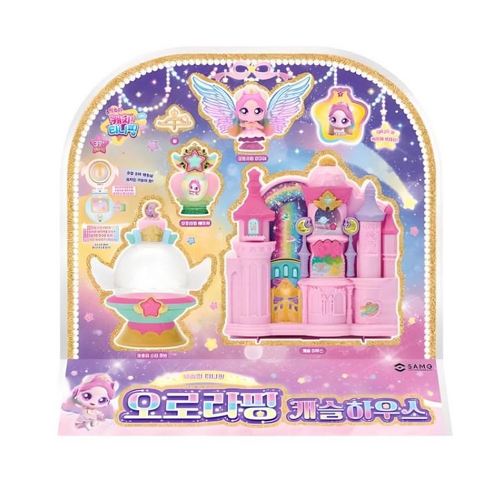 캐치티니핑 슈팅스타 오로라핑 캐슬하우스 세트, 혼합색상, 1개