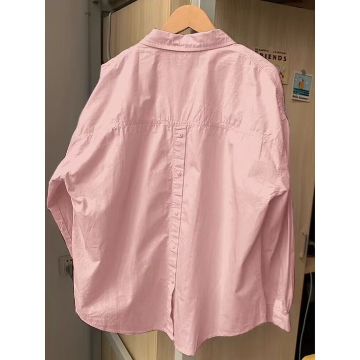 제이엠지아  NEW 여성 카라넥 베이직 남방 루즈핏 무지 셔츠