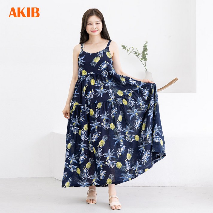 AKIB 프리미엄 인견 나시 캉캉롱원피스 뷔스티에  6677