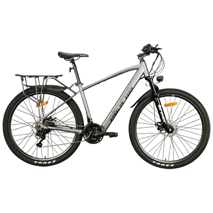 트레일블레이즈 프리미엄 포에버 MTB 전기 자전거 로드 싸이클 출퇴근 성인 고출력 PAS, 스카이 그레이, 경량스틸