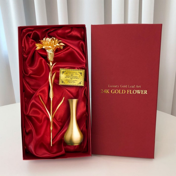 금장미 금 카네이션 꽃 어버이날 선물 부모님선물 결혼기념일 이벤트 엄마 생신 여자 생일선물, 1개