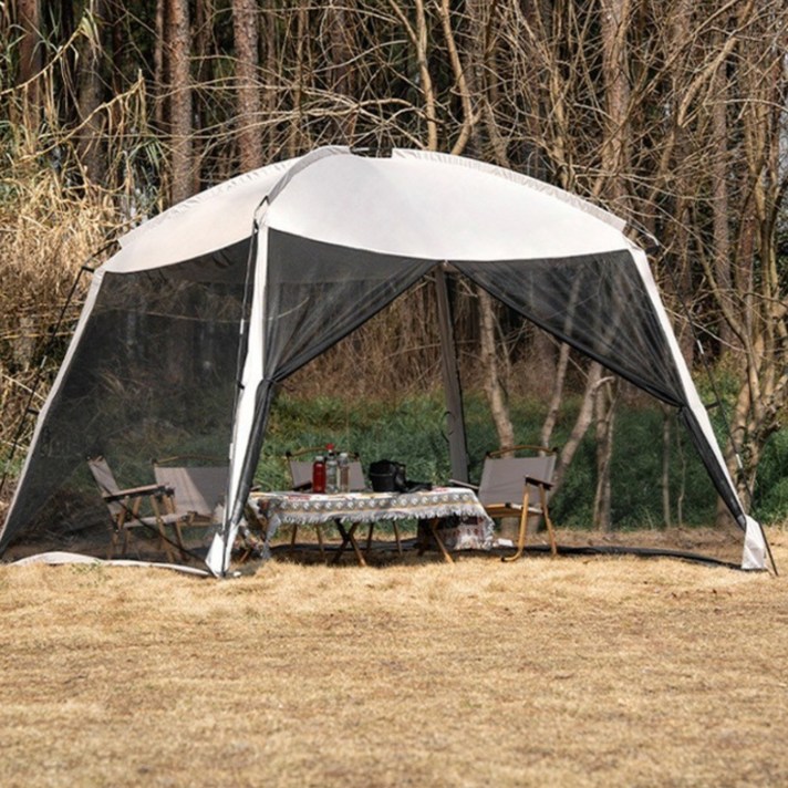 씽크라이프 3.30×3.30m 초대형 타프 스크린 쉘터 메쉬 텐트 모기장 그늘막 텐트 대형 타프쉘