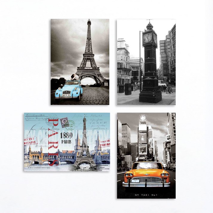 미소아이 빈티지 틴액자 4p 세트