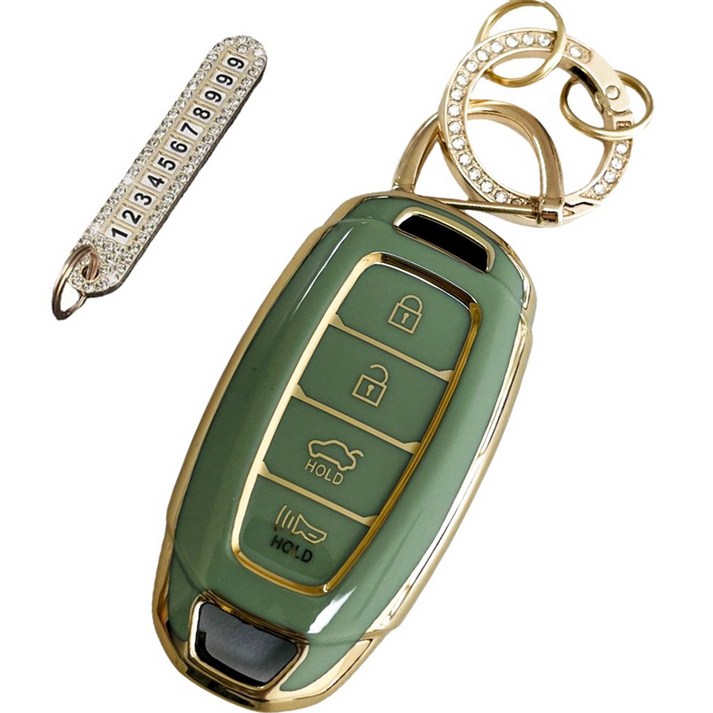 루루형제 현대 자동차 호환 프리미엄 TPU 키 케이스 + 번호키링