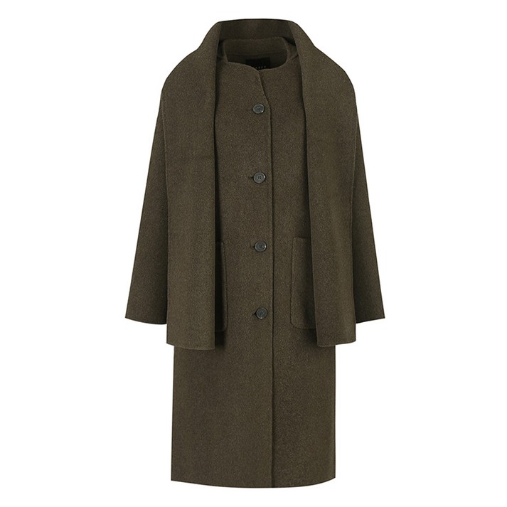 이사베이 여성용 핸드메이드 코트  머플러 세트 VFHAX2673