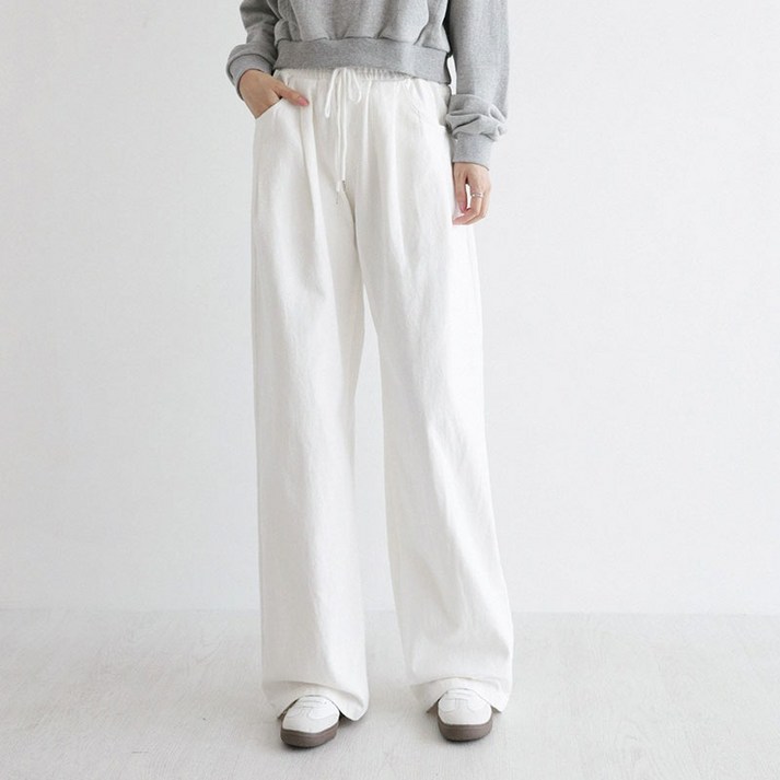 앤드스타일 여성용 숏/기본/롱 3단기장 애착팬츠7탄 소프트코튼 핀턱 밴딩 팬츠 264761