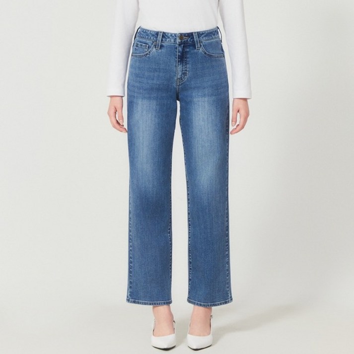 게스 여성용 세미 와이드 데님 팬츠 OP1D8105DBL25