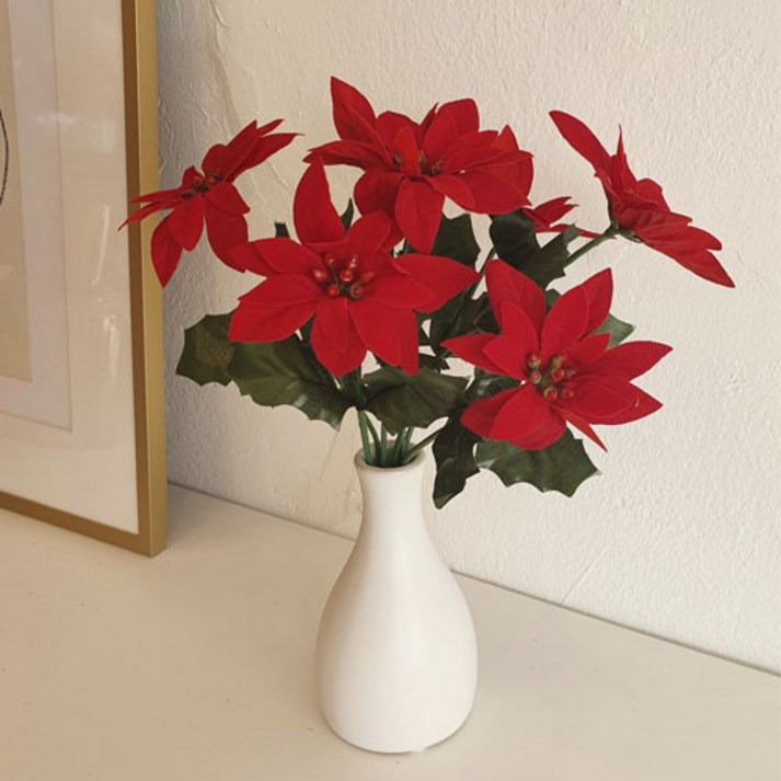 포인세티아 조화 크리스마스 꽃 S