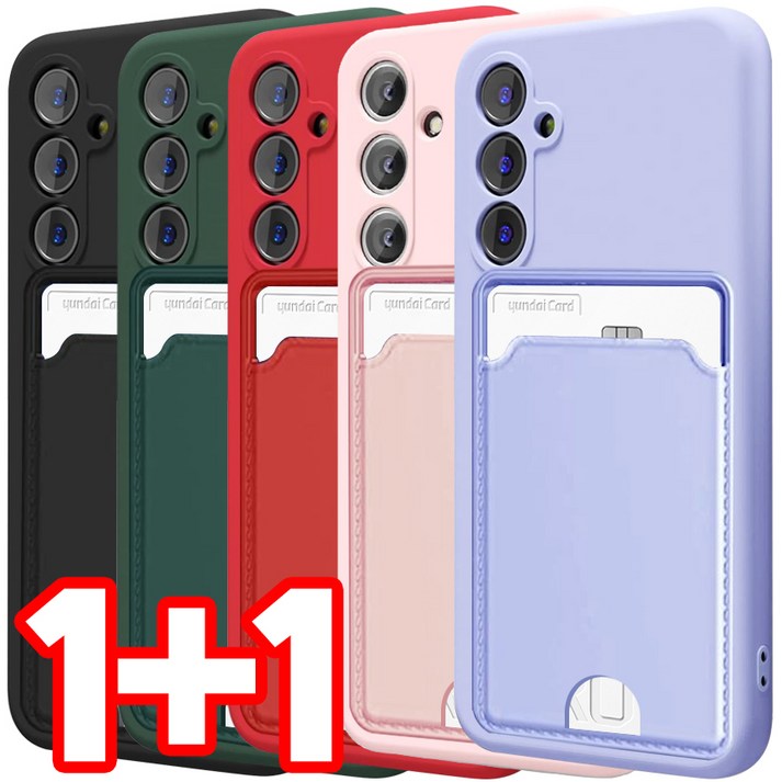 벌크온 11 갤럭시 S23FE 카드 수납 포켓 카메라 보호 풀커버 실리콘 컬러 휴대폰 케이스
