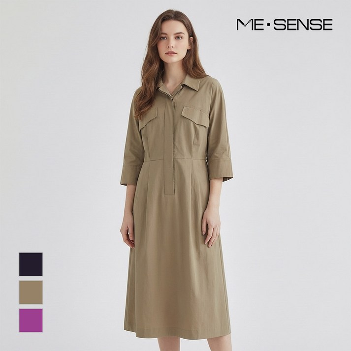 [미센스] 벨티드 카라 원피스_MB45OPM211A