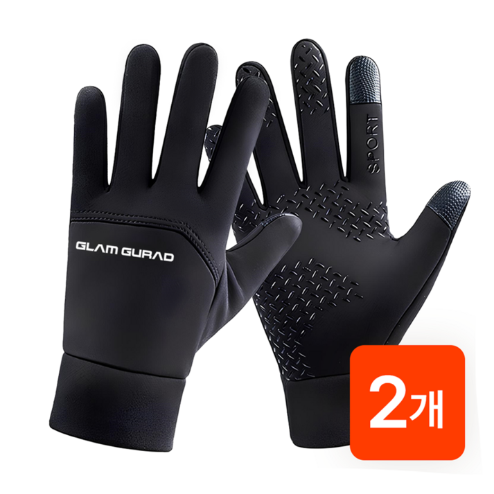 11 글램가드 따뜻한 겨울용 스마트폰 터치 기모 방한 장갑 2개