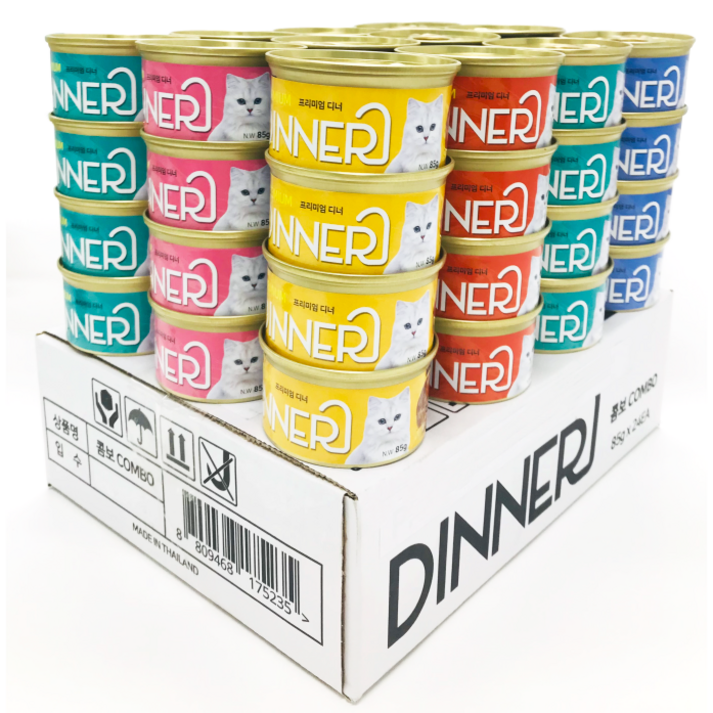펫아띠 프리미엄 디너 고양이캔 콤보 85g, 48개입, 번들팩, 48개