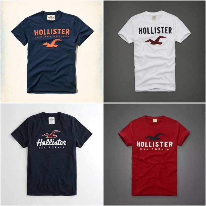 HOLLISTE 남성 반팔티셔츠 라운드넥 HOLLISTE 남성 반팔티셔츠 라운드넥
