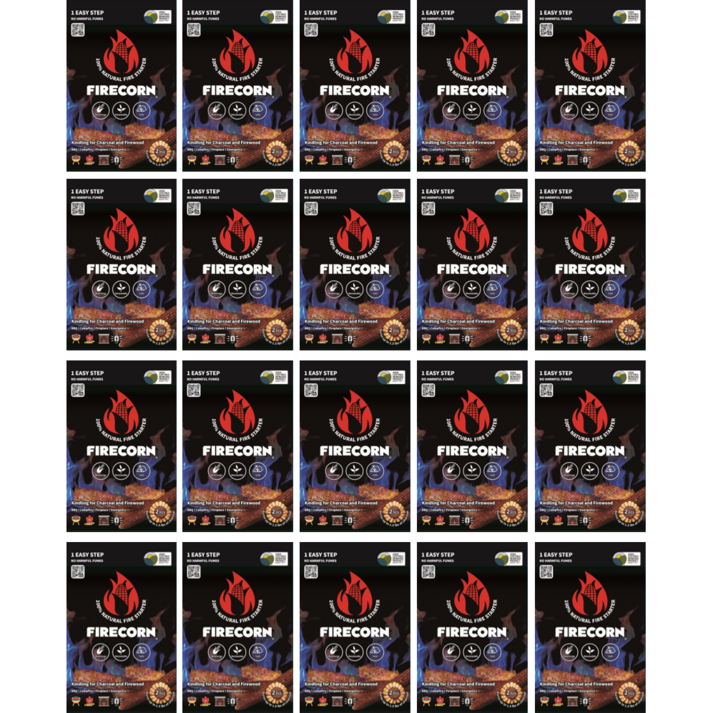 천연착화제 파이어콘 2PCS x 20개 장작숯 바베큐 불쏘시개