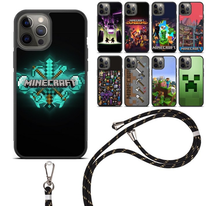 마인크래프트 스트랩 케이스 갤럭시 X커버5 춘식이폰 신비키즈폰3 포켓몬폰 SM-G525N