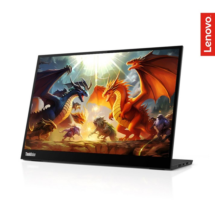 레노버 ThinkVision M14d 14인치 휴대용 모니터 미러링 USB-C, M14d, 35cm
