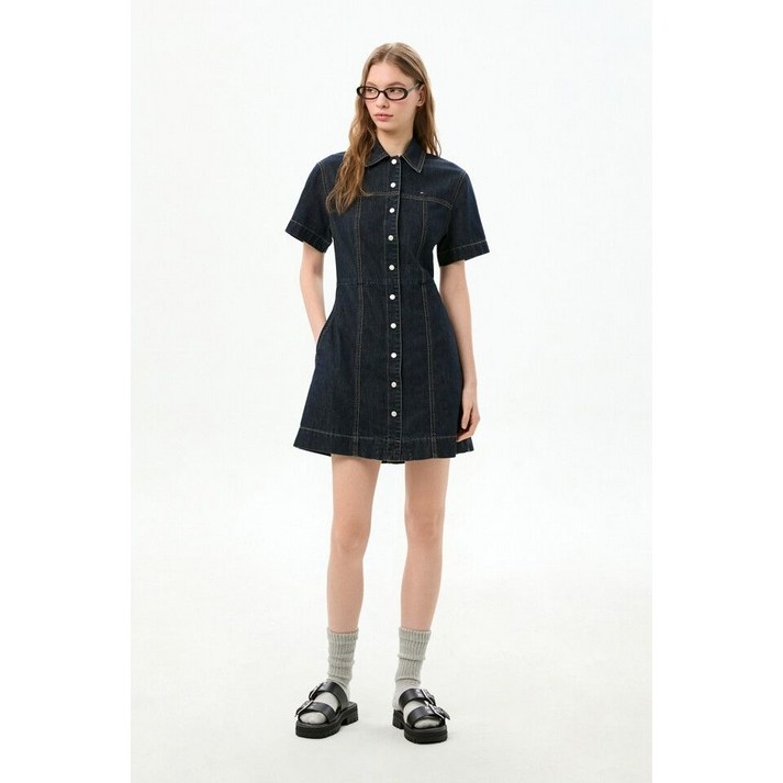 매장정품 TOMMY JEANS 타미진스 여성 클래식 데님 셔츠 드레스 T32G1NOP03TWL1 1520128