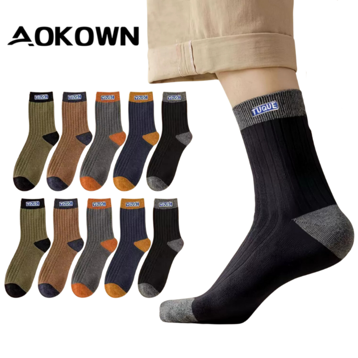 AOKOWN 남자 중목 컬러삭스 양말 10켤례