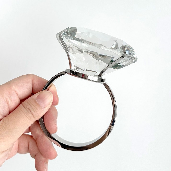 프로포즈 이벤트 용품 대형 다이아 반지, 1개