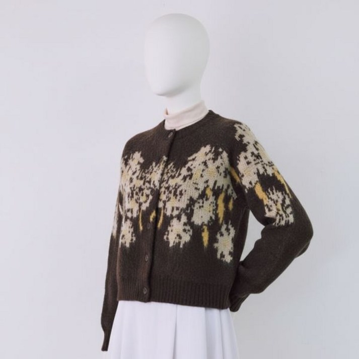 더엣지 최초가 79,900원25FW 모헤어혼방 플라워 자카드 니트자켓