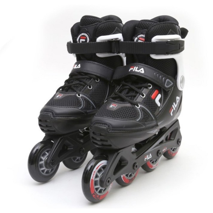 필라 유아동 인라인 스케이트 X-ONE 보라매 주니어 1mm단위사이즈조절, 블랙레드M(190-215) 20230921