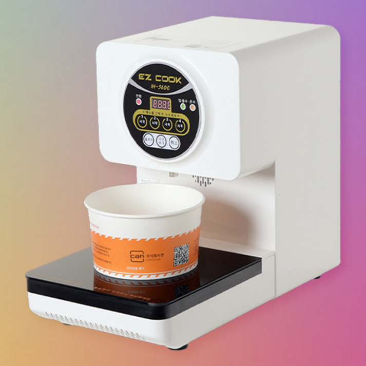 IH5600이지쿡 라면조리기정수기수도연결형한강라면 종이용기사용 나혼자산다라면 간편조리기