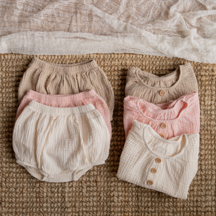 디어딜리 루즐린 콜렉션 아기 유아 바디 슈트 여름 봄 가을 외출복 상하복 등원룩 거즈수트