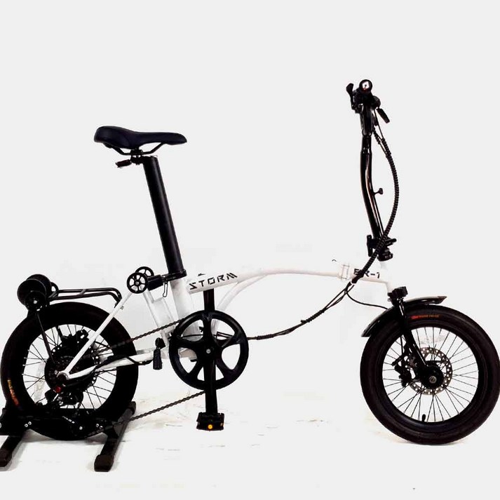 스톰 BR 브롬톤 스타일 접이식 7Ah,14Ah 배터리 전기 전동 미니벨로 자전거, 딥블루 20231017