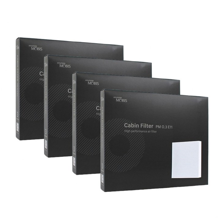 현대모비스 정품 프리미엄 에어컨필터 2년분 4개입 캐스퍼 전용 2022년~현재까지적용 8번