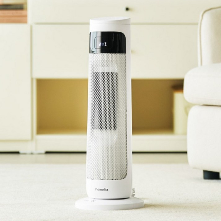 신제품 홈리아 PTC 온풍기 3초 발열 프리미엄 히터 리모컨 급속히팅, 단일상품, 화이트