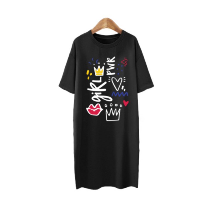 블론디 여성용 파워 빅사이즈 롱 반팔 티셔츠