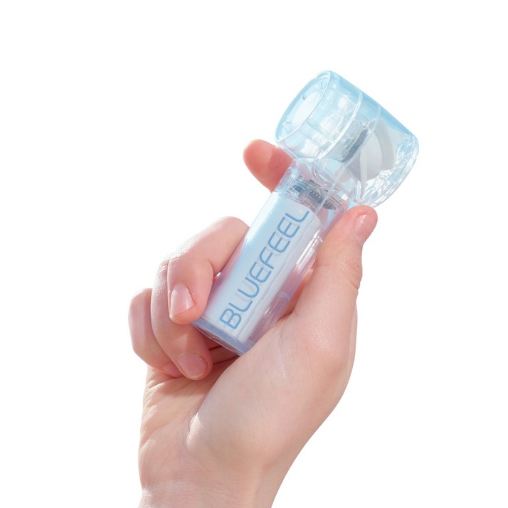블루필 미니 제트 파우치  휴대용 핸디 손선풍기 세트, BFN110, 씨스루블루