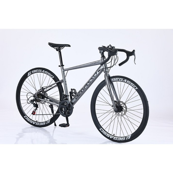 DPR 싸이클 자전거 로드 자전거 남녀공용 700C 도로 고탄소강 자전거 MTB 산악자전거, 매트 화이트로드형 핸들