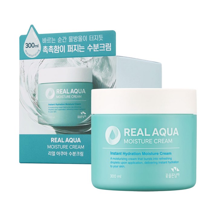 꽃을든남자 리얼 아쿠아 수분크림, 1개, 300ml