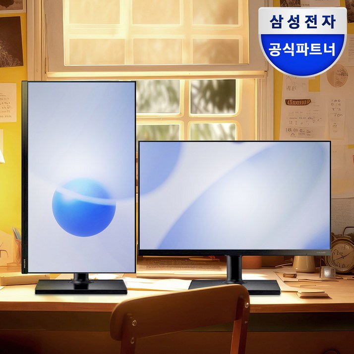 삼성 24인치 피벗(회전,세로)모니터 3면 베젤리스 75Hz F24T450 LF24T450FQKXKR