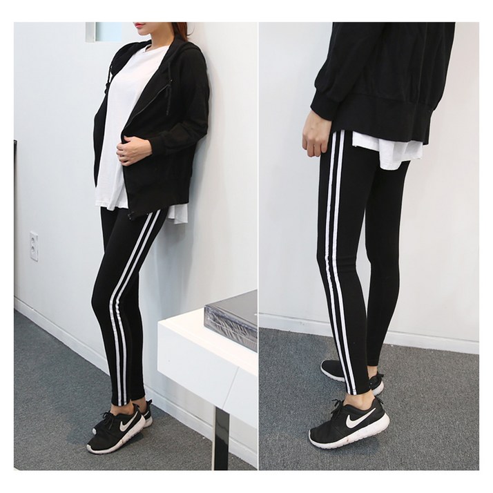 옆라인 피치 레깅스 3color / 가을 겨울 데일리 빅사이즈 제작 F XL